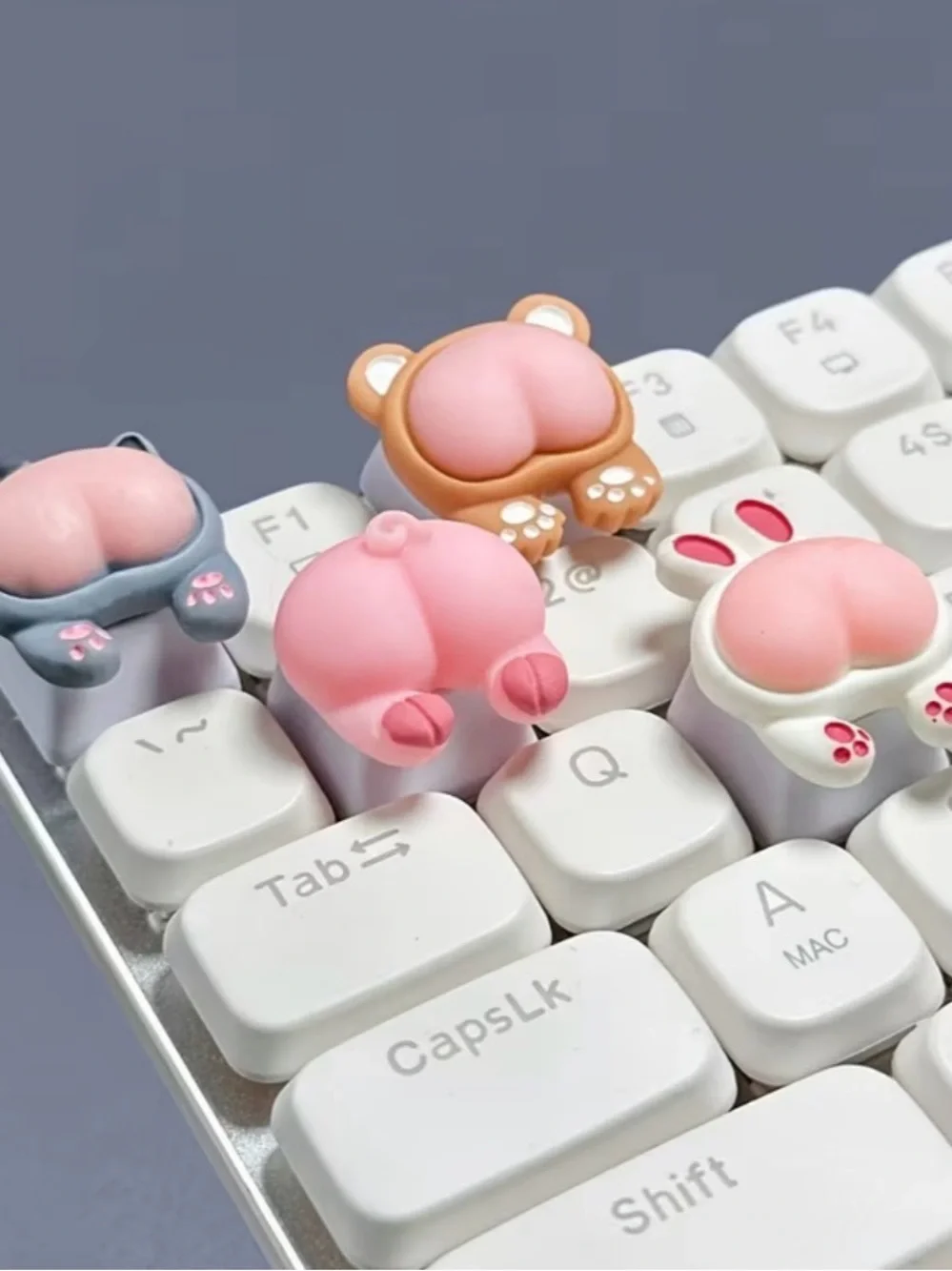 Kawaii Resin Flatback Charms Set of Five - Pink & Multi